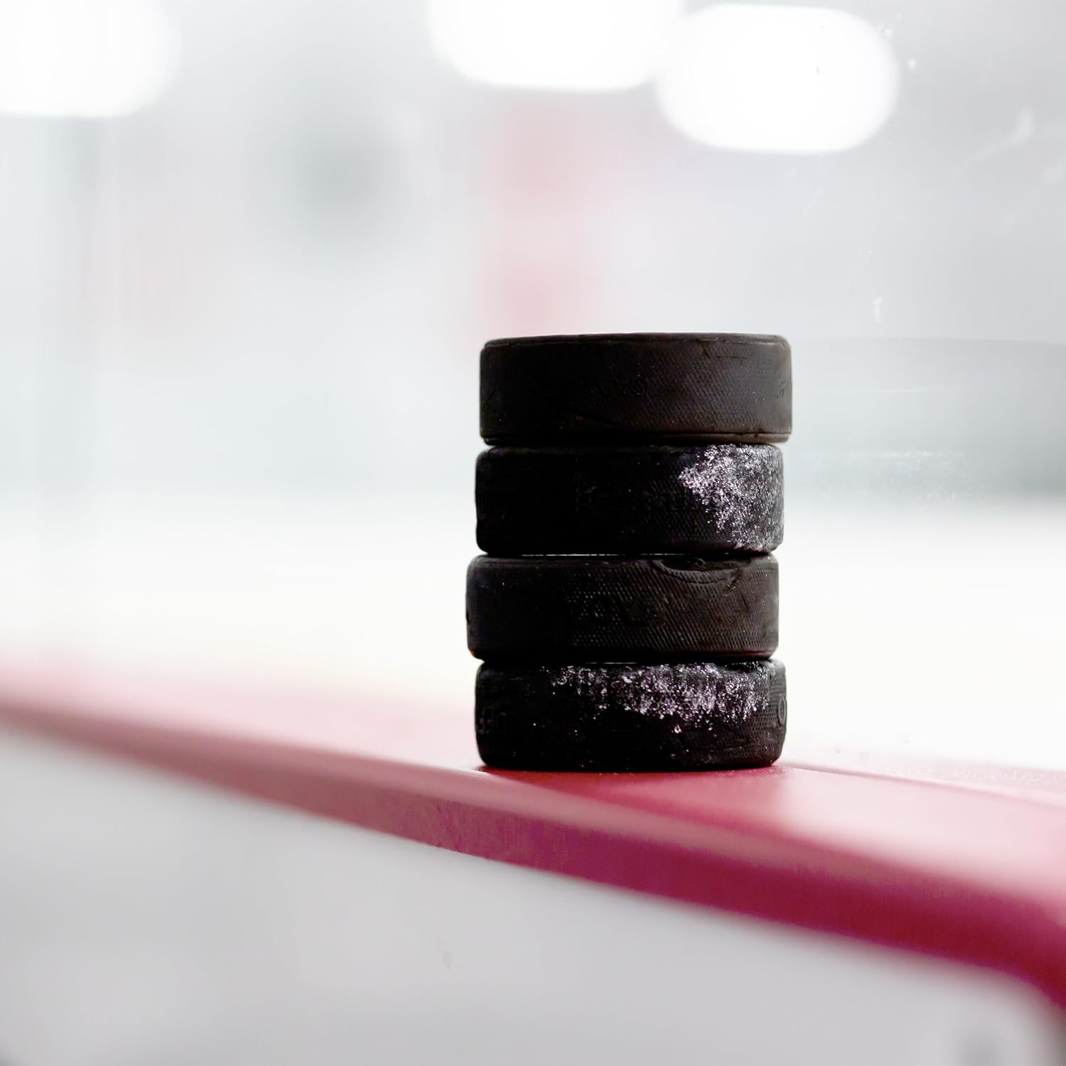 100pk Rubber Hockey Pucks 6oz Z563