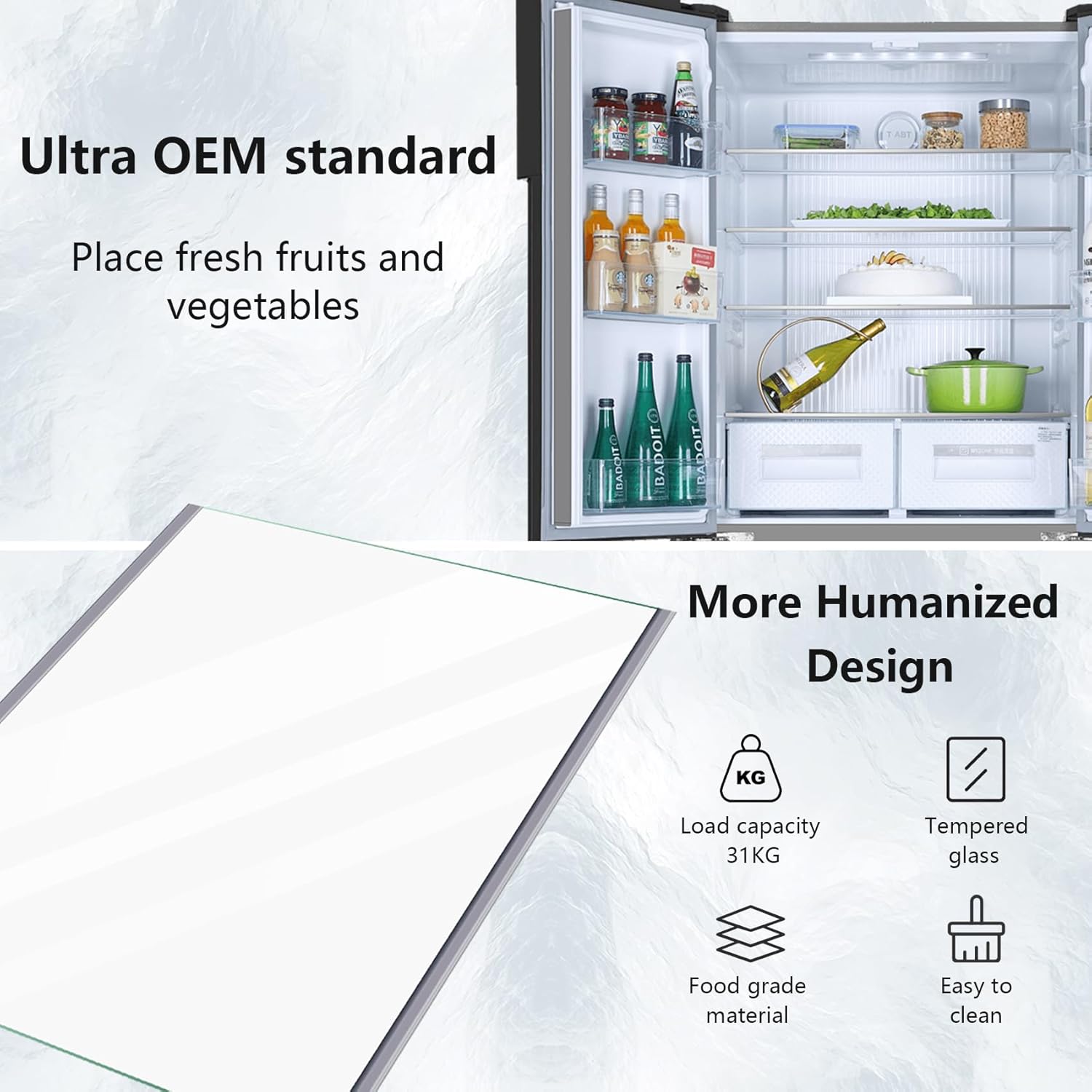 Refrigerator Glass Shelf A690