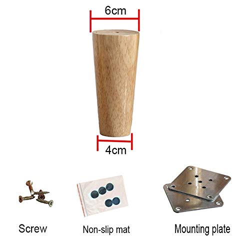 4 Pcs Tapered Wooden Furniture Legs J1322