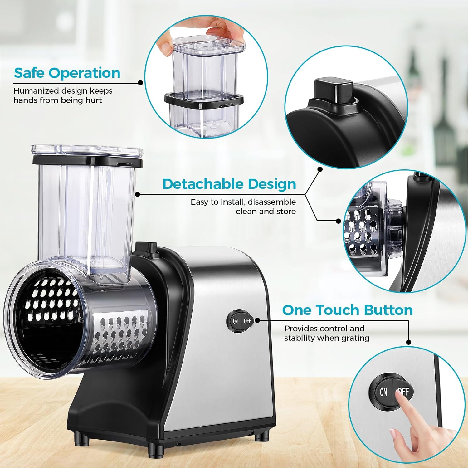 250W Electric Cheese Grater Slicer Shredder U618664