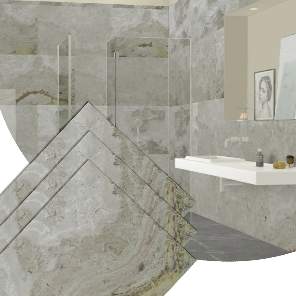 Stone Veneer Wall Panels, Extra Large 3 x 2 ft Tiles, Set of 10, Covers 58 sq ft N917