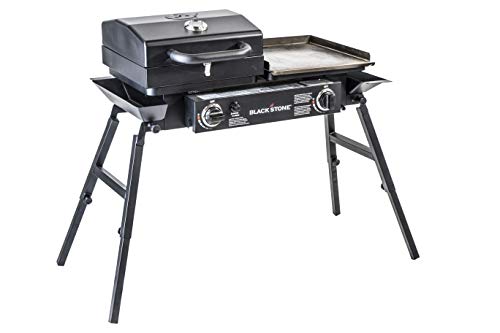 Stainless Steel 2 Burner Portable Gas Grill and Griddle Combo K9630