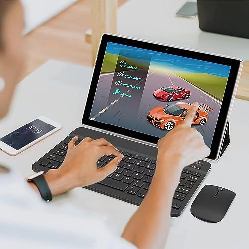 Blue 10.1 inch Android Tablet with Keyboard D551