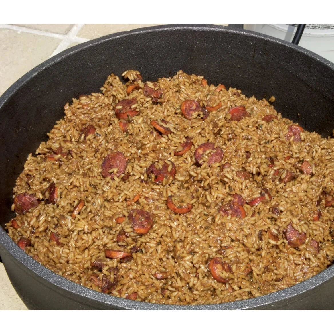 17.5-Inch Outdoor Cooker with 10-Gallon Cast Iron Jambalaya Pot J60980