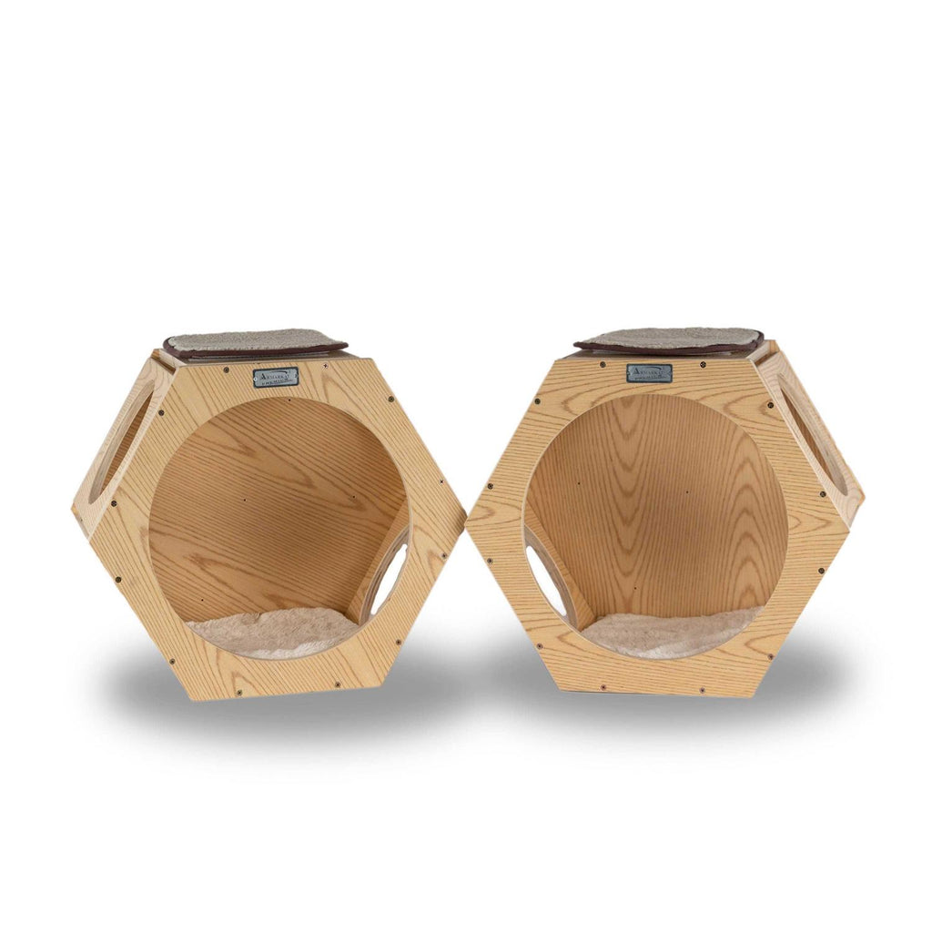 Set of Two Natural Wood Wall Tree Additions X9396