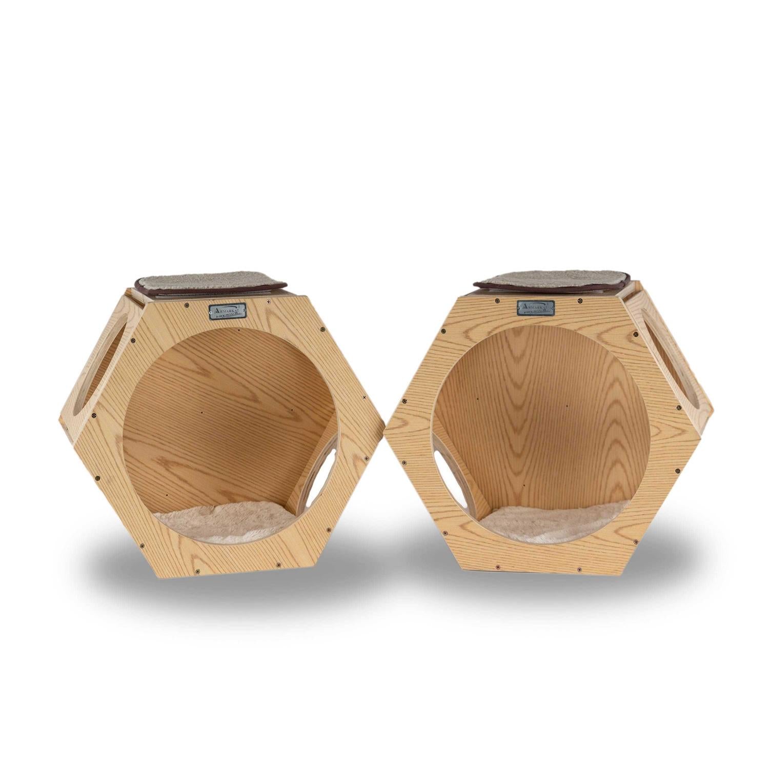 Set of Two Natural Wood Wall Tree Additions X9396
