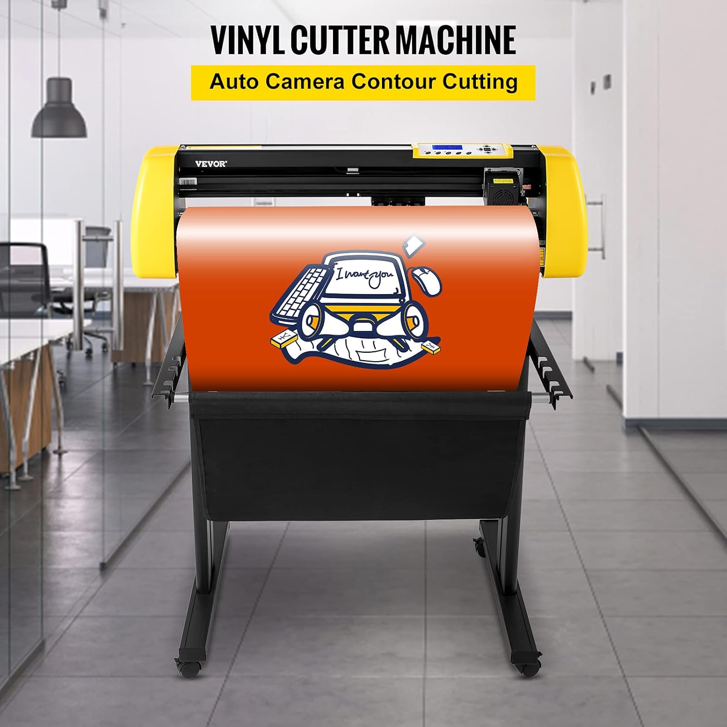 34 in 870 mm Vinyl Cutter Machine with Stand L424