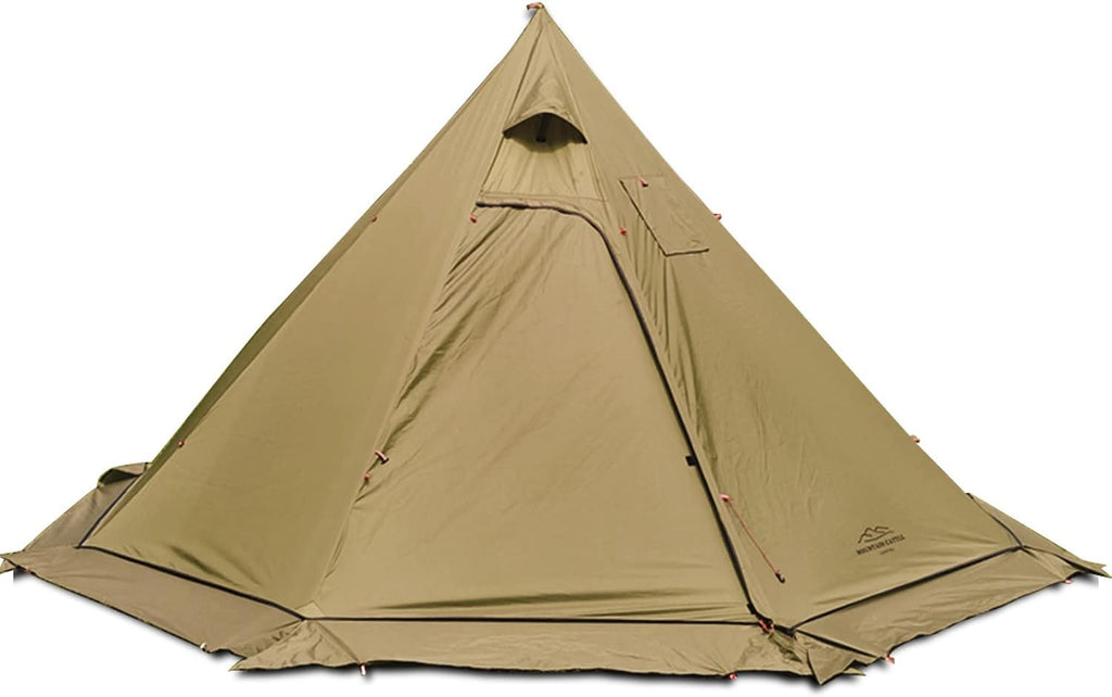 3 Person Lightweight Tipi Hot Tent with Fire Retardant Flue Pipes Window C6386