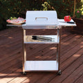 Stainless Steel Rollabout Cart with Side Shelves G543