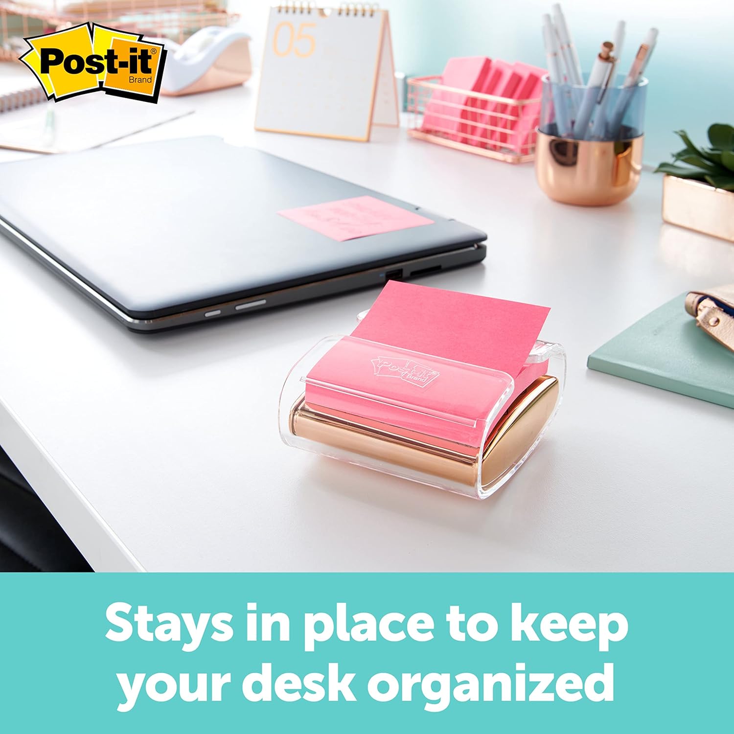 Rose Gold Pop-up Note Dispenser P47892