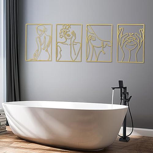 4Pcs Black Metal Wall Art P819