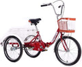 20 Inch Single Speed Adult Tricycle with Large Basket T331