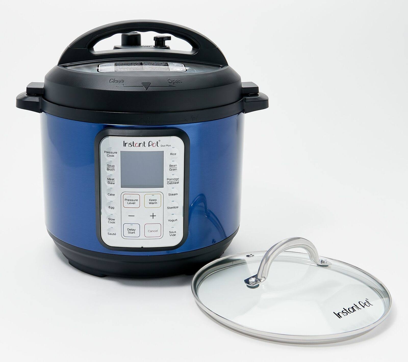 6-qt 9-in-1 Pressure Cooker with Glass Lid Blue W3139