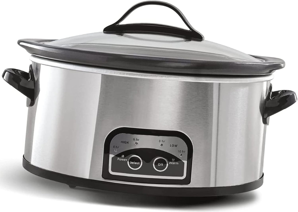 6 Quart Electric Slow Cooker Stainless Steel M995
