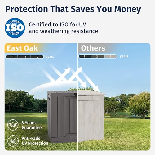 60 Gallon Grey Resin Outdoor Storage Box A272579