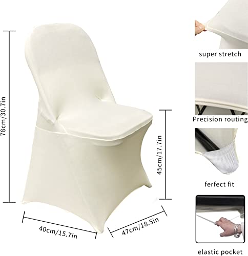 100 PCS Black Stretch Spandex Folding Chair Covers Z7836