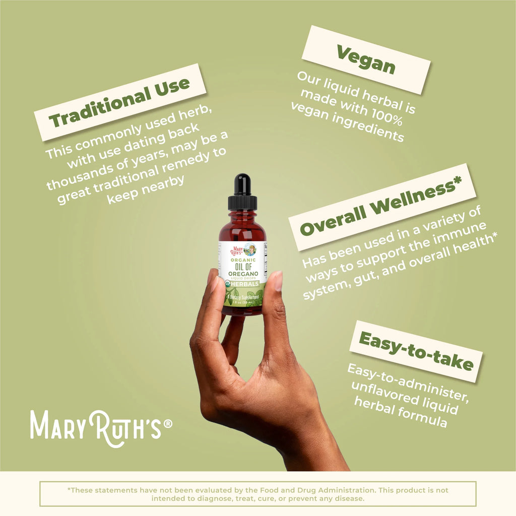 USDA Organic Oil of Oregano Liquid Drops, 1 fl oz / 30ml K933