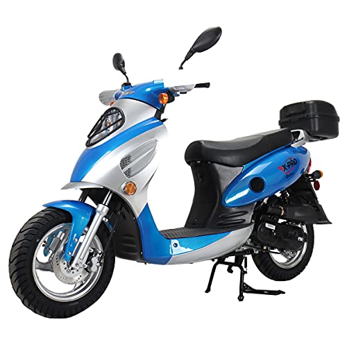 Red 50cc Moped with 10" Aluminum Wheels T609209