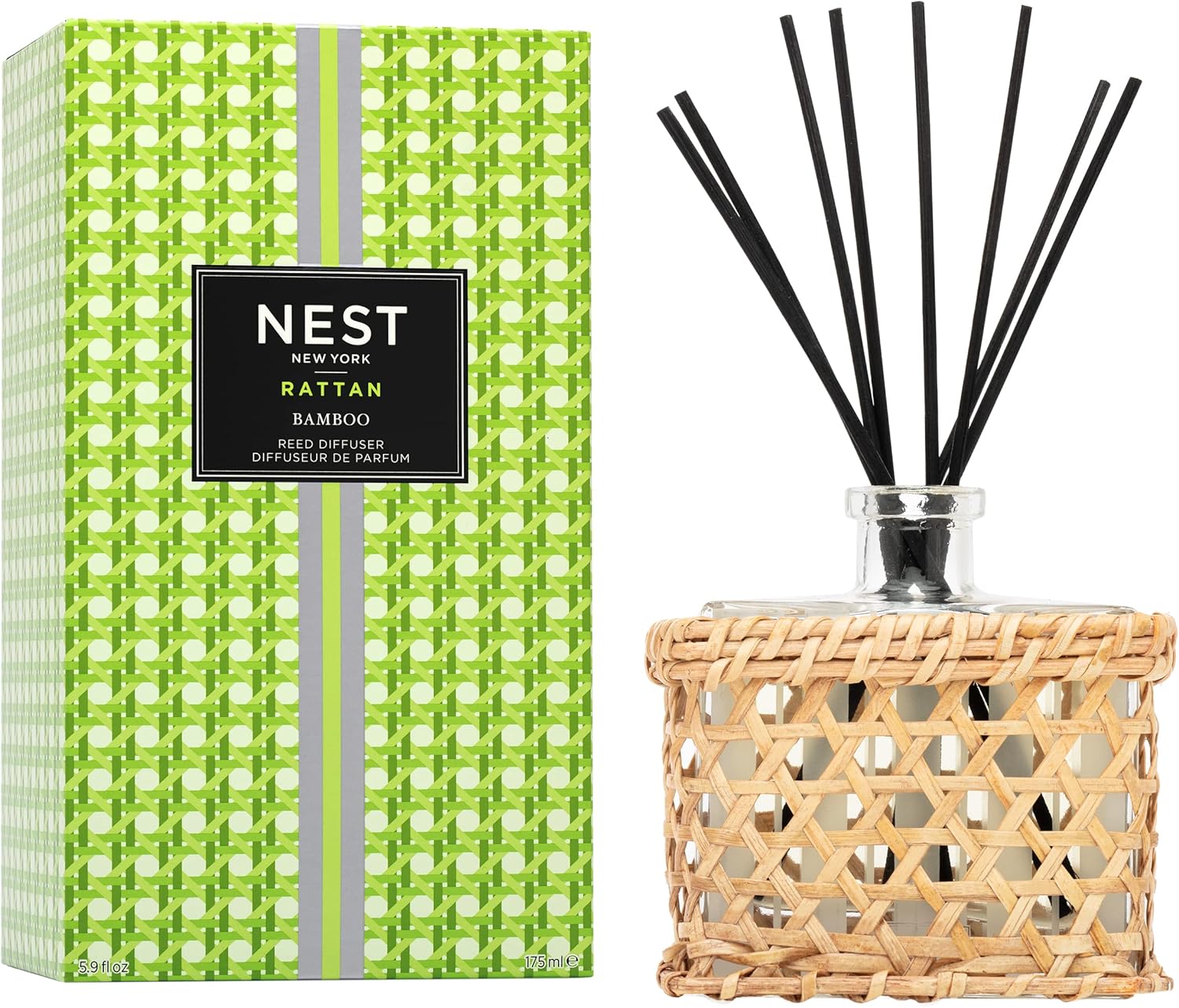 Bamboo Rattan Reed Diffuser, 5 Fluid Ounces F83046