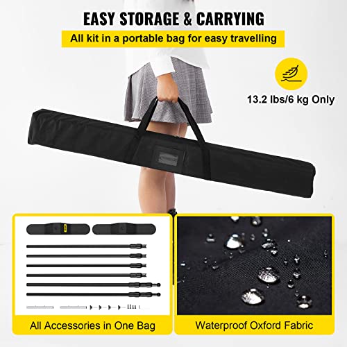 8 x 8 Ft Adjustable Height Backdrop Stand with Carrying Bag Y956167