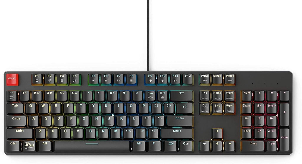 TENKEYLESS 87 Key RGB LED Backlit Mechanical Keyboard with Brown Switches T8750