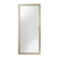 36 in. x 80 in. Sandtone Right-Hand Fullview Aluminum Storm Door with Brass Hardware V588748