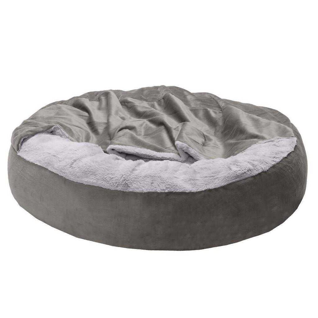 Faux Fur Hooded Donut Bed M395478