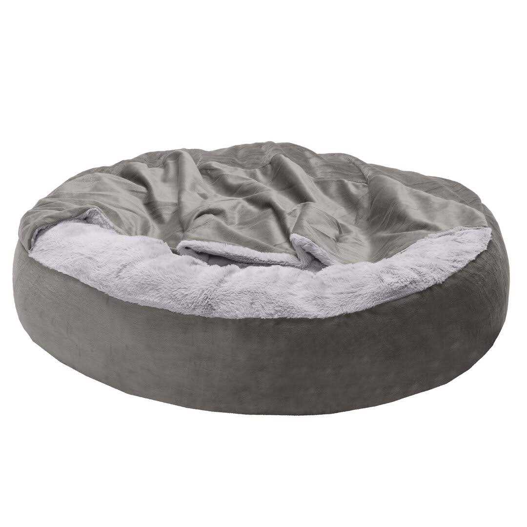 Faux Fur Hooded Donut Bed M395478