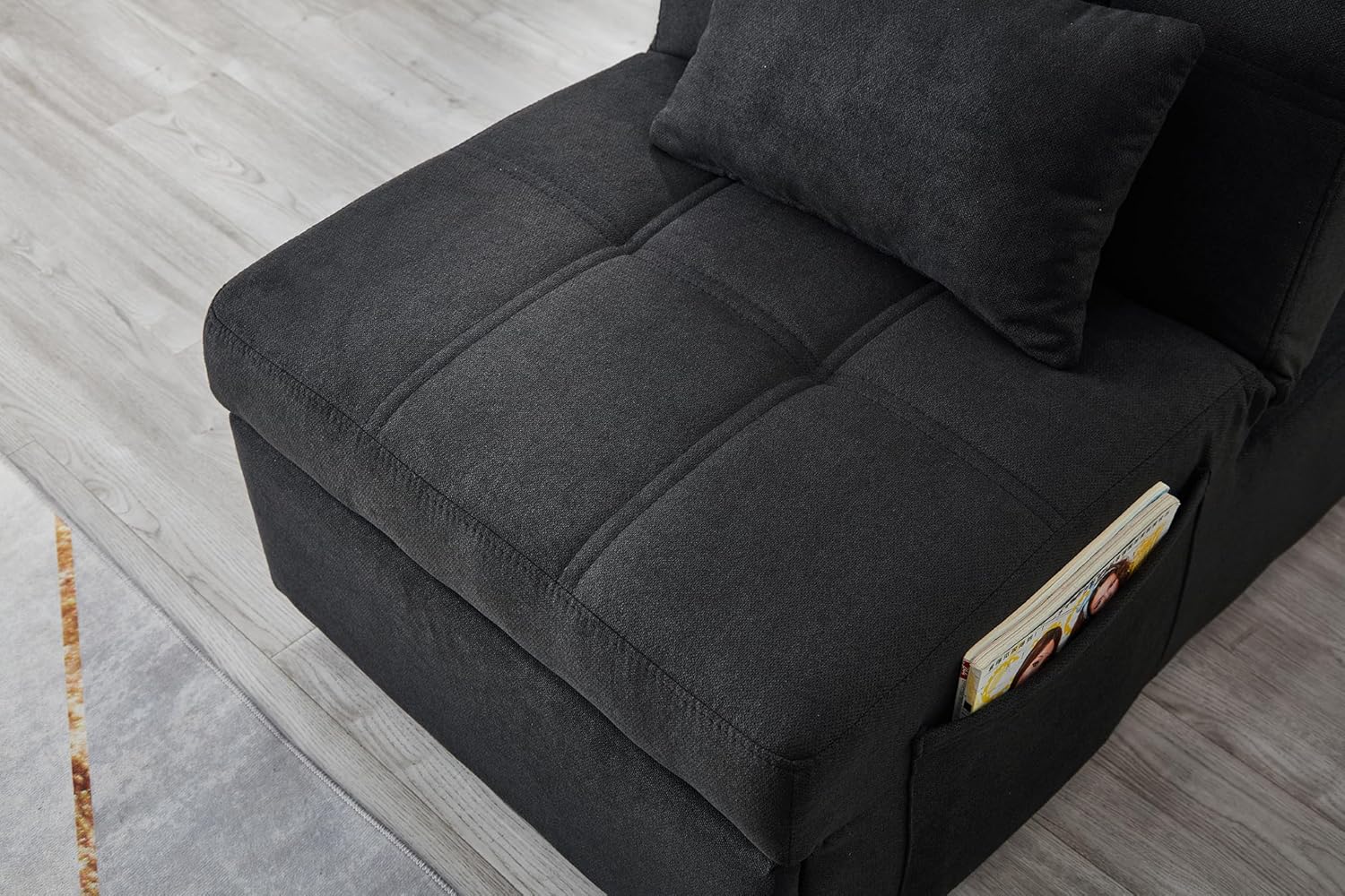 Sleeper Chair Bed Convertible Sofa Bed Ottoman Chaise Lounge V7161