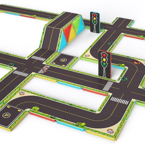 44pcs Magnetic Building Blocks Road Toppers Set R842
