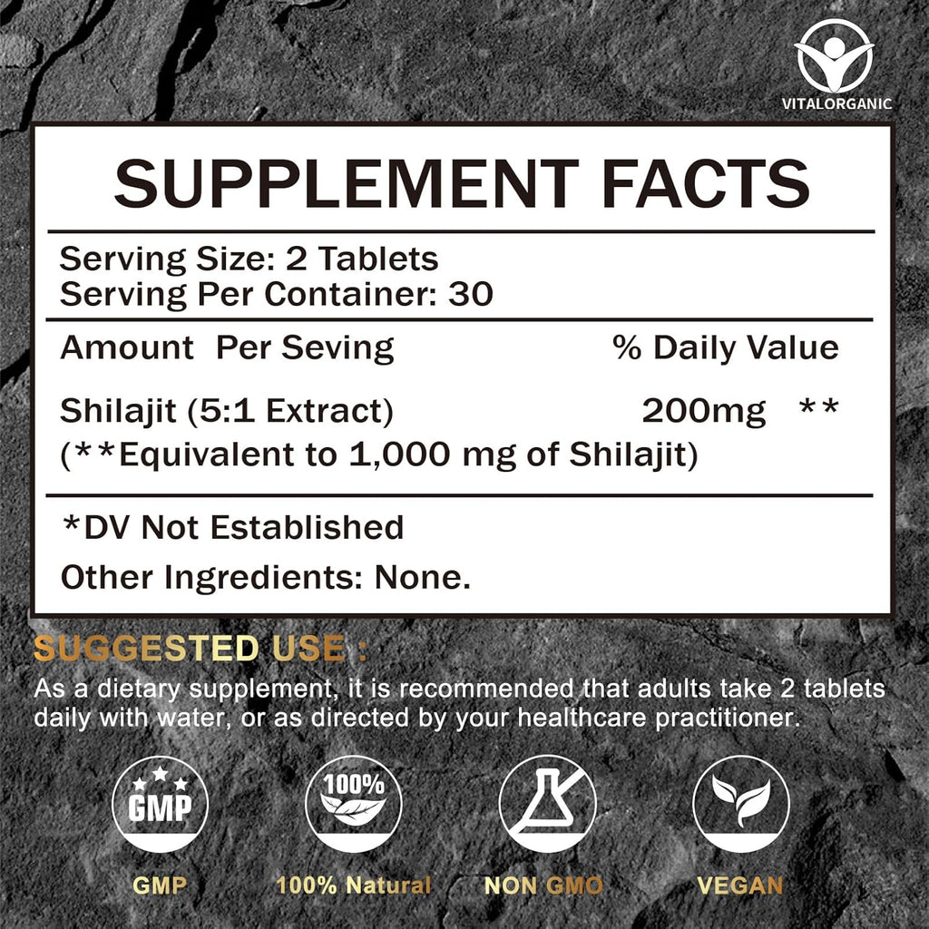 120 Shilajit Tablets, 1000mg each P100091