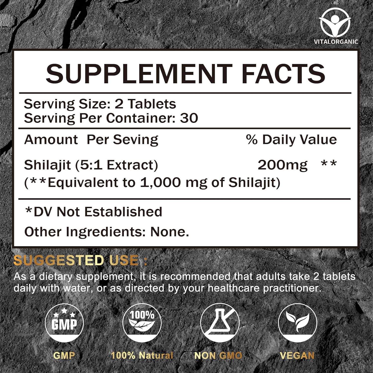 120 Shilajit Tablets, 1000mg each P100091