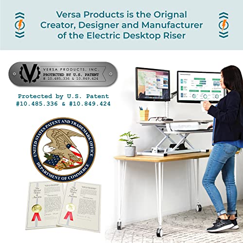 36 Inch Motorized Height-Adjustable Standing Desk Converter with Keyboard and Mouse Tray, Black S287