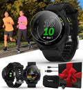 Black GPS Running Watch with Heart Rate Monitor O974