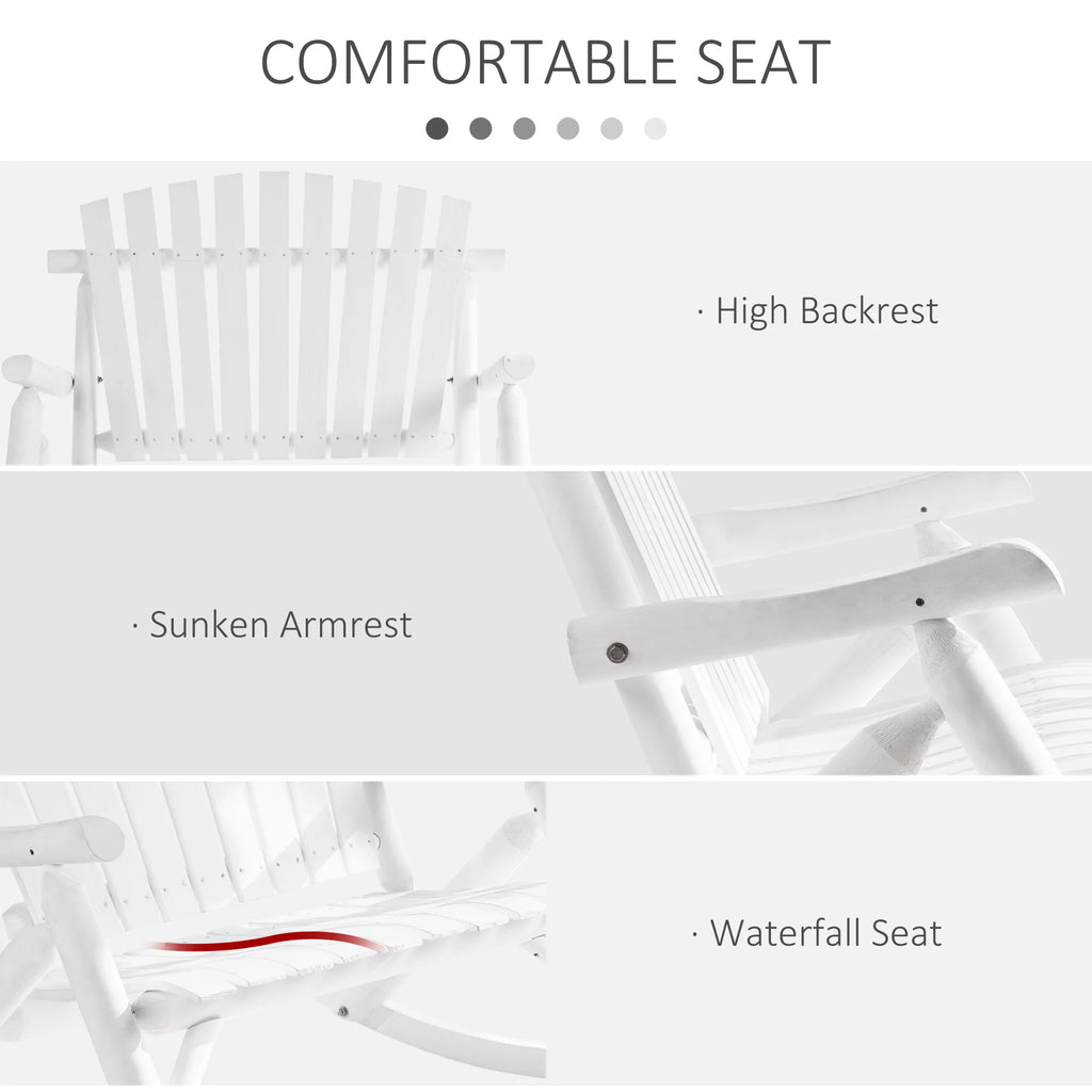 2-Person Wood Rocking Chair T40650