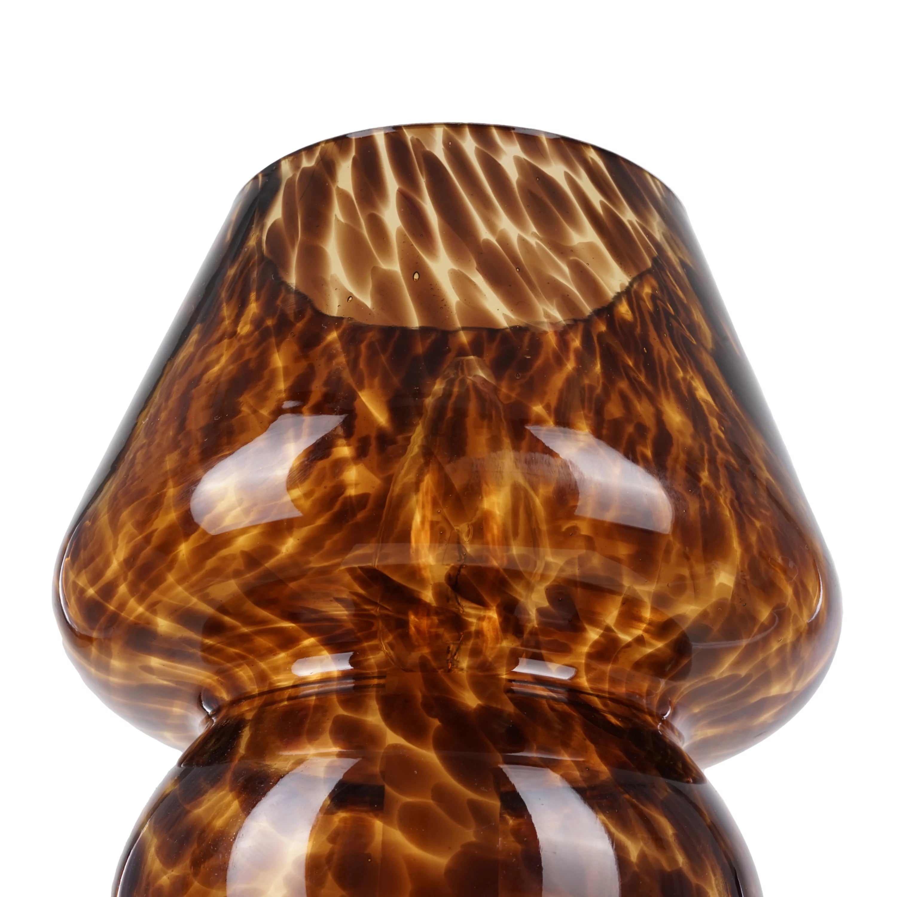 Brown Tortoise 8" Glass Mushroom Lamp X107587