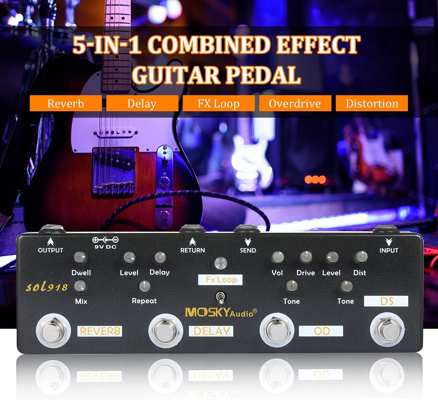 5-in-1 Multi Effect Guitar Pedal K177