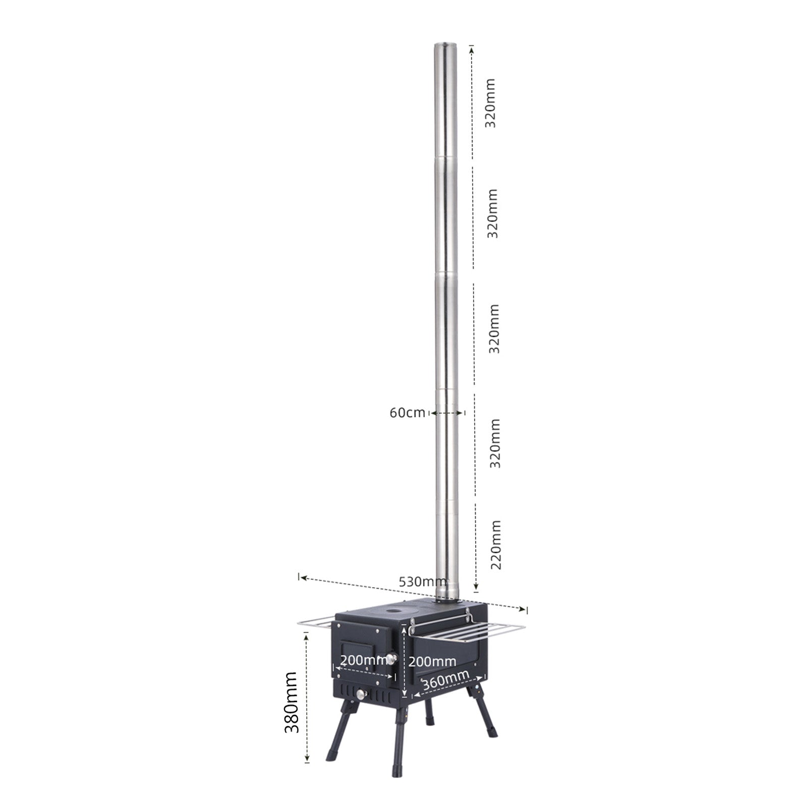Outdoor Wood Burning Stove with Pipe Y627
