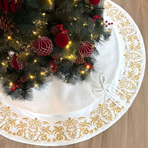Burgundy Velvet Christmas Tree Skirt I493