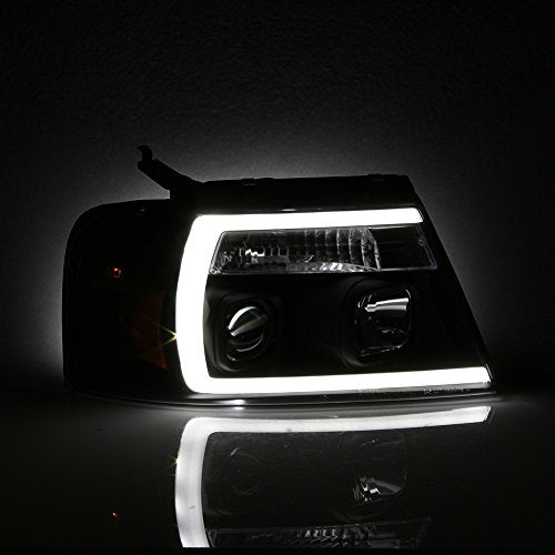 Black LED Projector Headlights Pair Z189