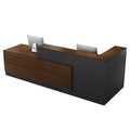 L-Shaped Reception Desk with Counter and Drawers E2222