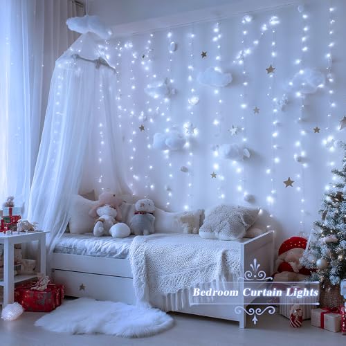 200 LED Warm White Christmas Curtain Lights T32861