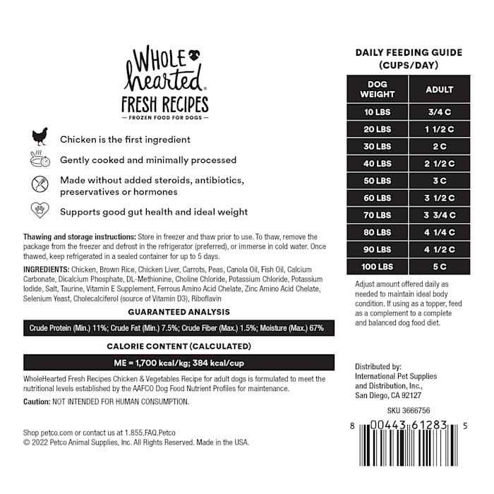 Fresh Frozen Chicken Recipe Dog Food G186