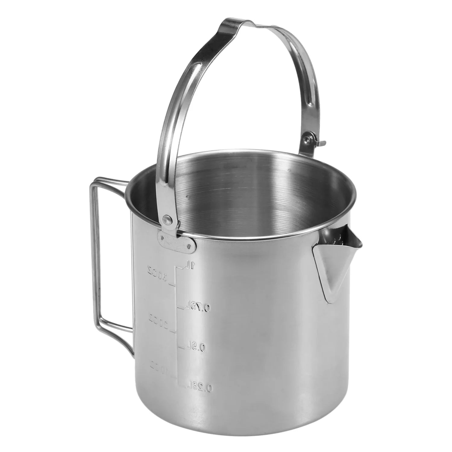 1L Stainless Steel Cooking Pot with Foldable Handle A50102