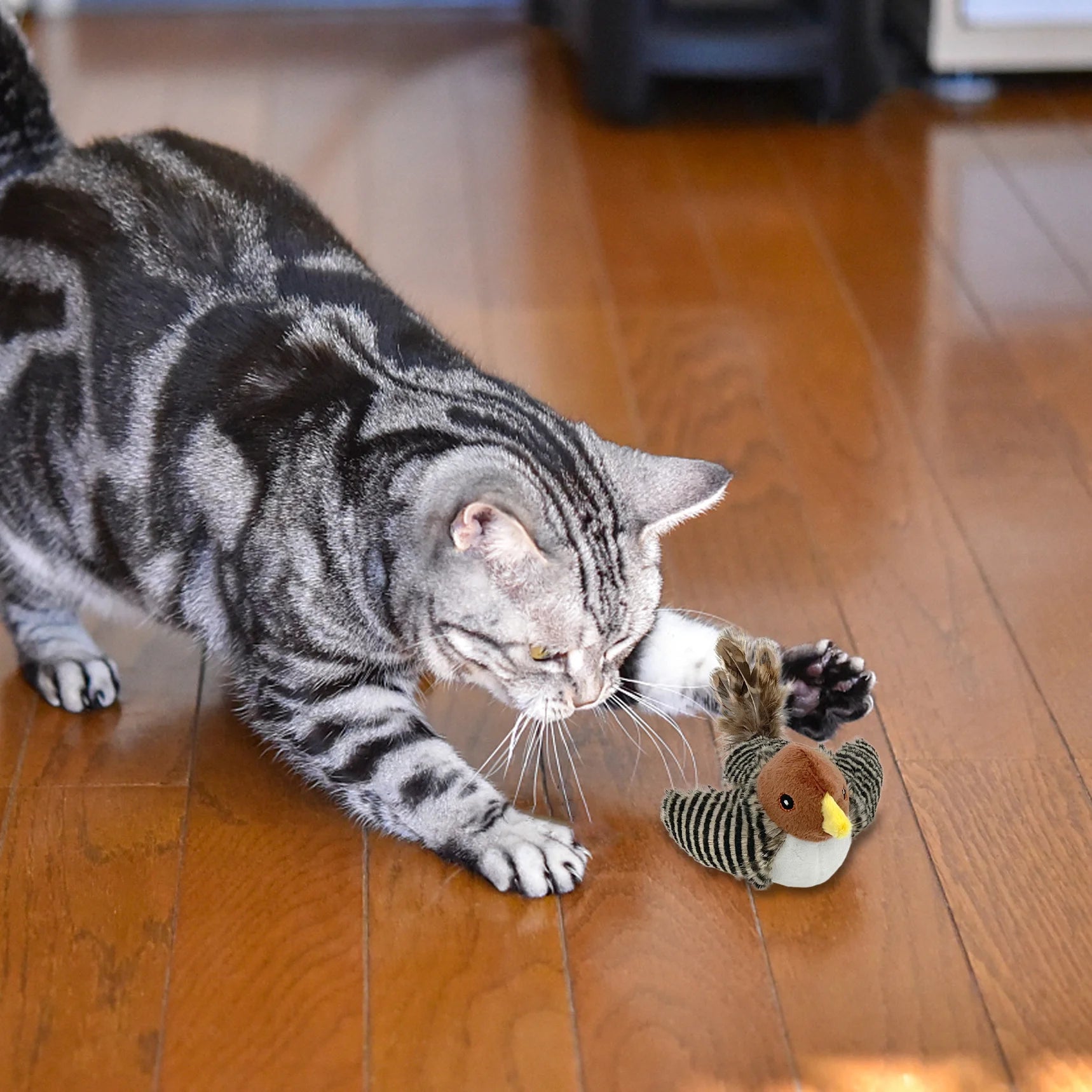 Interactive Electronic Cat Toy with Feather Tail Z338