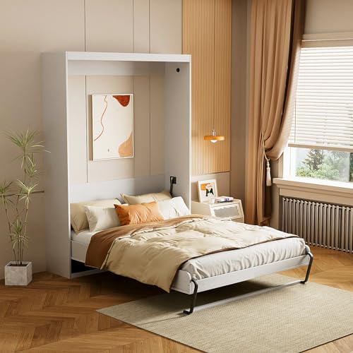 White Twin Size Murphy Wall Bed W88900
