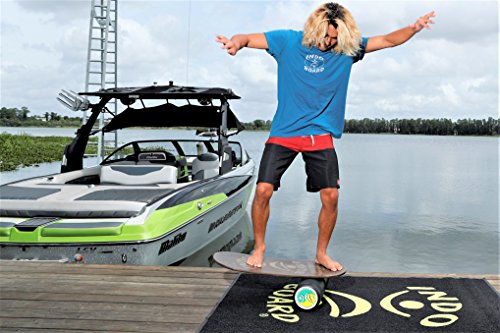 Rocker Balance Board Package with Non-Slip Deck and Roller Q257238