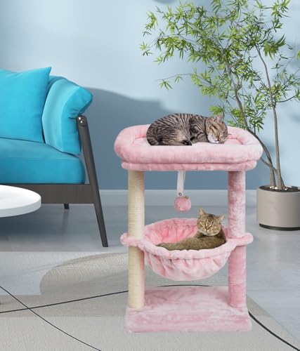 Small Cat Tree with Scratching Post and Basket K431