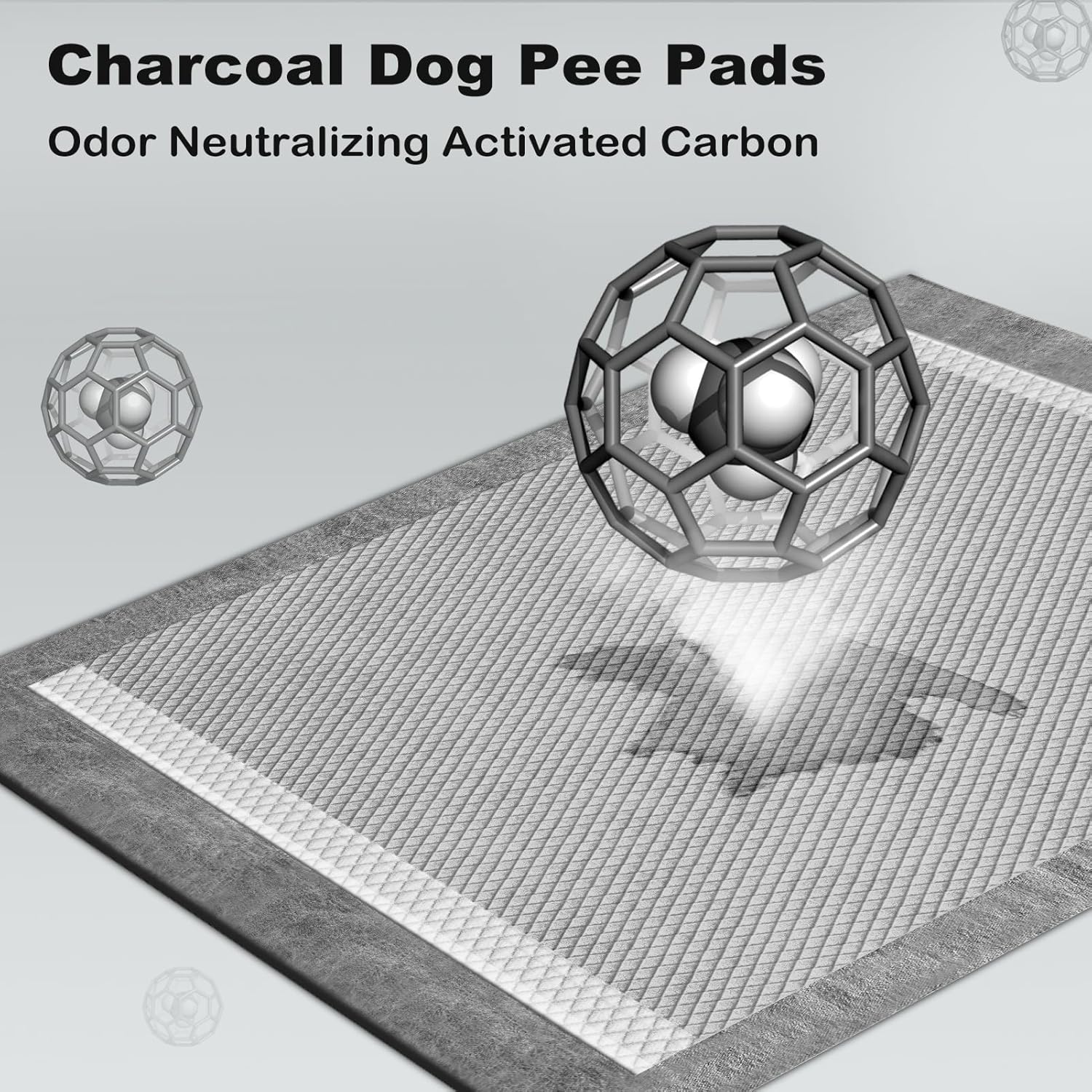 Charcoal 50 Counts 23X24in Dog Pee Pads G26000
