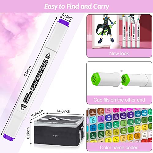 120 Colors Dual Tip Alcohol Based Art Markers C812